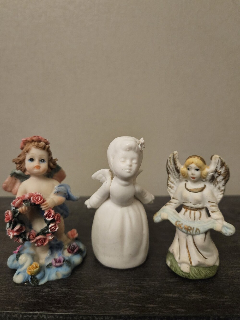 Vintage Angel & Cherub Figurine Trio